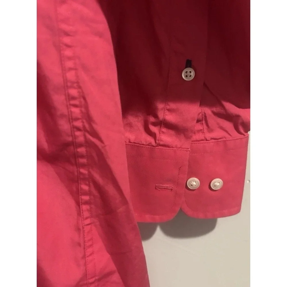 Tommy Hilfiger‎ Blouse Women's Button Up Long Sleeve Hot Pink 17.5 32-33 - Picture 6 of 9